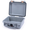 Pelican 1200 Case, Silver with Desert Tan Latches None (Case Only) ColorCase 012000-0000-180-310
