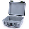 Pelican 1200 Case, Silver with OD Green Latches None (Case Only) ColorCase 012000-0000-180-130