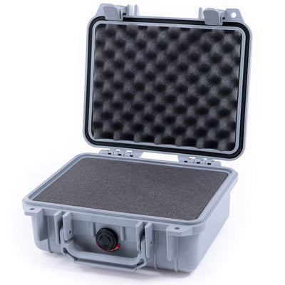 Pelican 1200 Case, Silver Pick & Pluck Foam with Convolute Lid Foam ColorCase 012000-0001-180-180