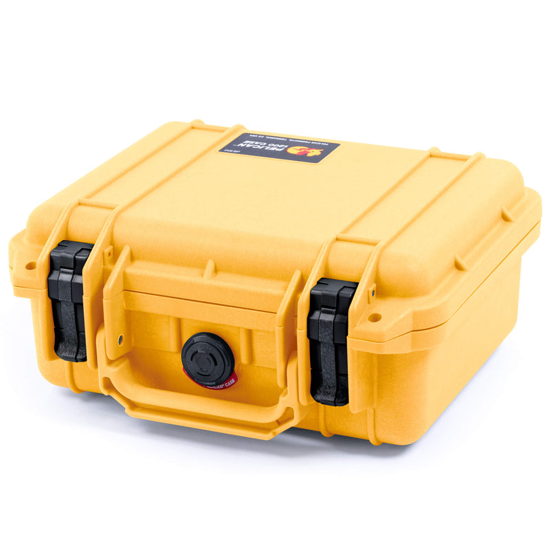 Pelican 1200 Case, Yellow with Black Latches ColorCase 