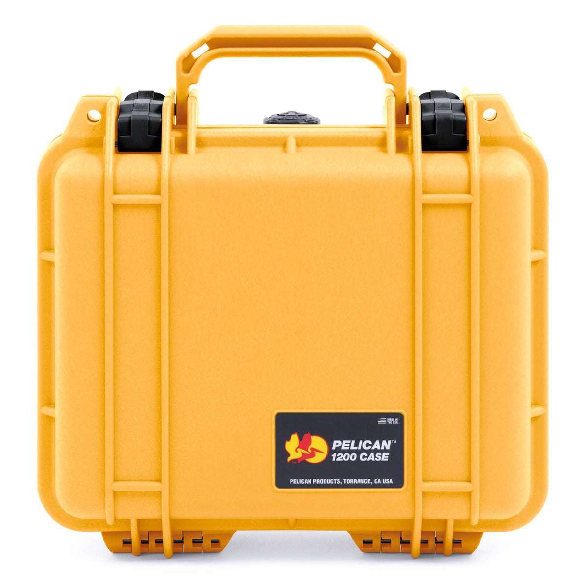 Pelican 1200 Case, Yellow with Black Latches ColorCase 