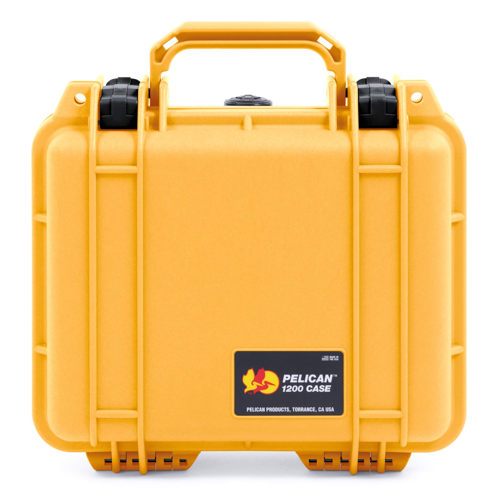 Pelican 1200 Case, Yellow with Black Latches ColorCase 