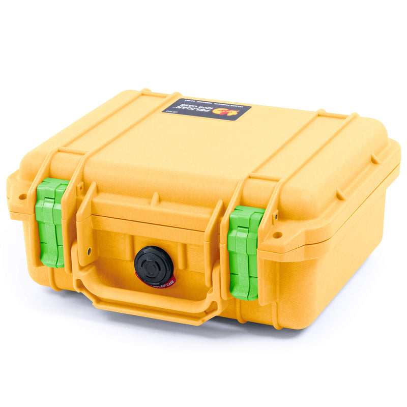 Pelican 1200 Case, Yellow with Lime Green Latches ColorCase 