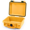 Pelican 1200 Case, Yellow with OD Green Latches None (Case Only) ColorCase 012000-0000-240-130