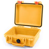 Pelican 1200 Case, Yellow with Orange Latches None (Case Only) ColorCase 012000-0000-240-150