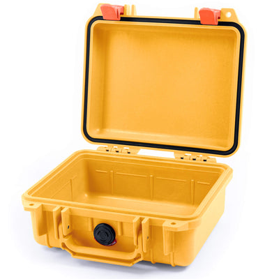 Pelican 1200 Case, Yellow with Orange Latches None (Case Only) ColorCase 012000-0000-240-150