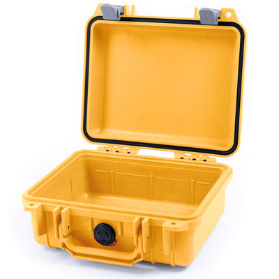 Pelican 1200 Case, Yellow with Silver Latches None (Case Only) ColorCase 012000-0000-240-180