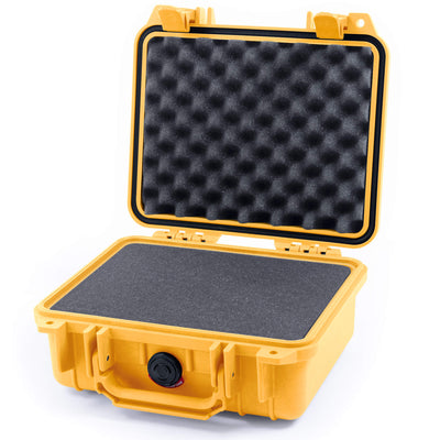 Pelican 1200 Case, Yellow Pick & Pluck Foam with Convolute Lid Foam ColorCase 012000-0001-240-240