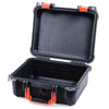 Pelican 1400 Case, Black with Orange Handle & Latches None (Case Only) ColorCase 014000-0000-110-150