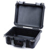 Pelican 1400 Case, Black with Silver Handle & Latches None (Case Only) ColorCase 014000-0000-110-180