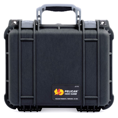 Pelican 1400 Case, Black with Silver Handle & Latches ColorCase