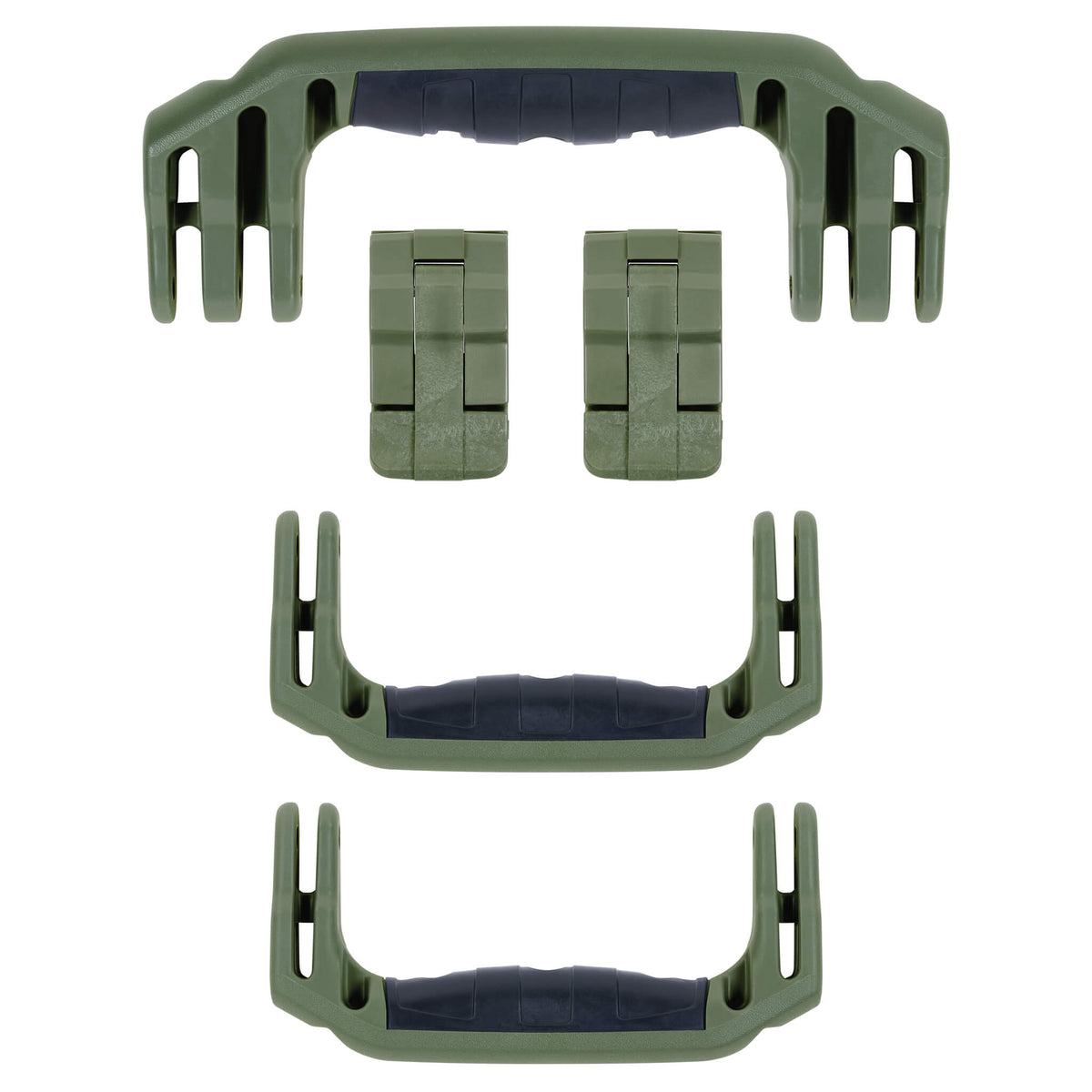 Pelican 1440 Replacement Handles &amp; Latches, OD Green (Set of 3 Handles, 2 Latches) ColorCase 