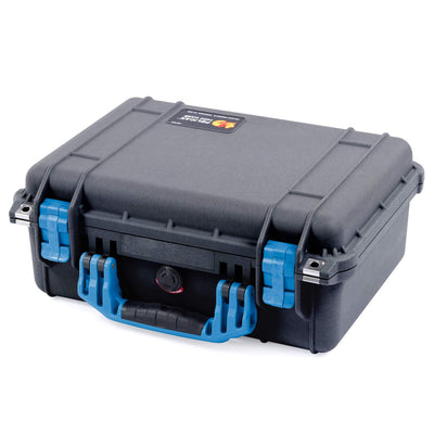 Pelican 1450 Case, Black with Blue Handle & Latches ColorCase