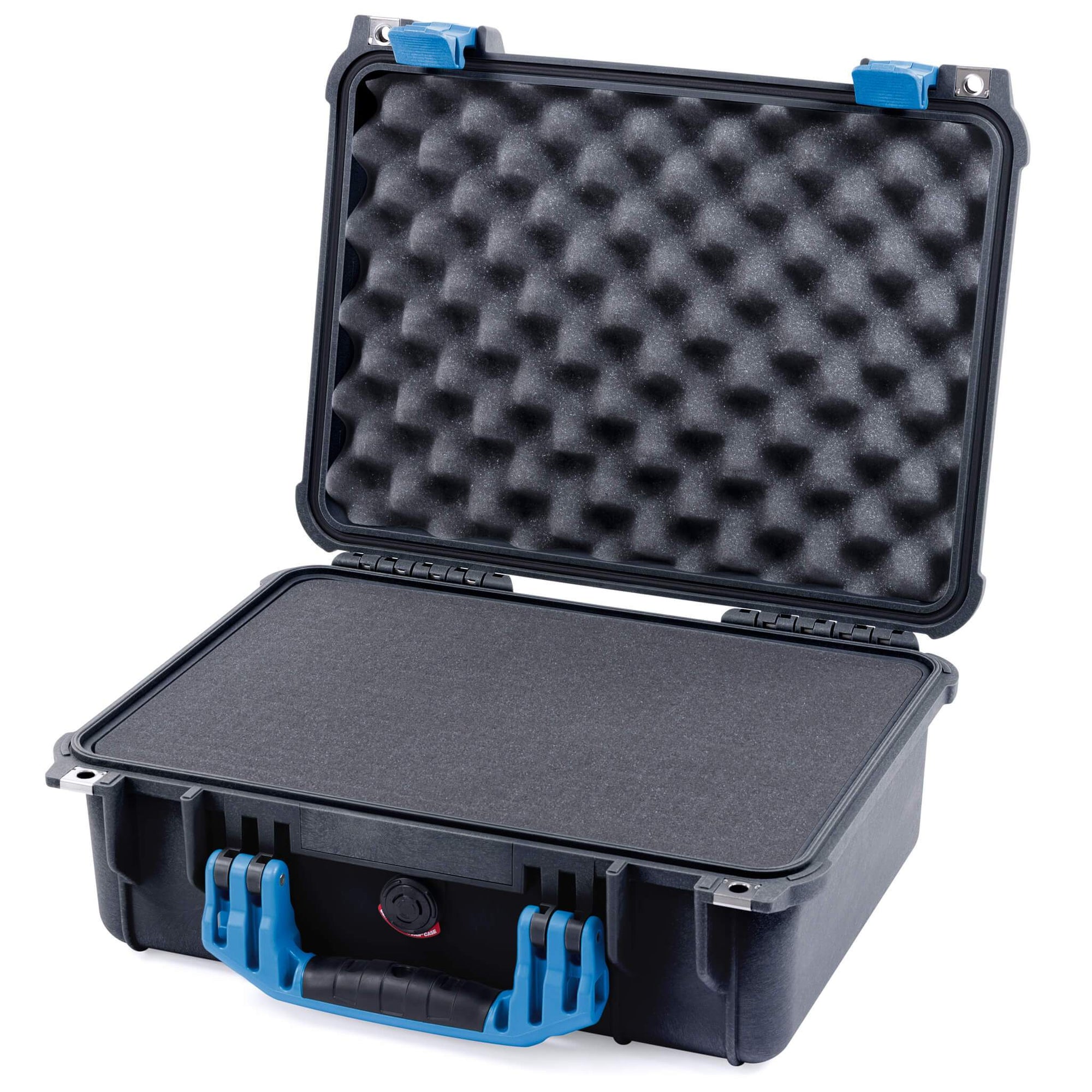 Pelican 1450 Case, Black with Blue Handle & Latches