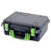 Pelican 1450 Case, Black with Lime Green Handle & Latches ColorCase