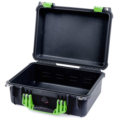 Pelican 1450 Case, Black with Lime Green Handle & Latches None (Case Only) ColorCase 014500-0000-110-300