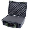 Pelican 1450 Case, Black with OD Green Handle & Latches Pick & Pluck Foam with Convolute Lid Foam ColorCase 014500-0001-110-130