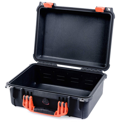 Pelican 1450 Case, Black with Orange Handle & Latches None (Case Only) ColorCase 014500-0000-110-150
