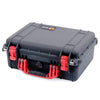 Pelican 1450 Case, Black with Red Handle & Latches ColorCase