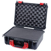 Pelican 1450 Case, Black with Red Handle & Latches Pick & Pluck Foam with Convolute Lid Foam ColorCase 014500-0001-110-320