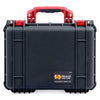 Pelican 1450 Case, Black with Red Handle & Latches ColorCase