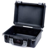 Pelican 1450 Case, Black with Silver Handle & Latches None (Case Only) ColorCase 014500-0000-110-180