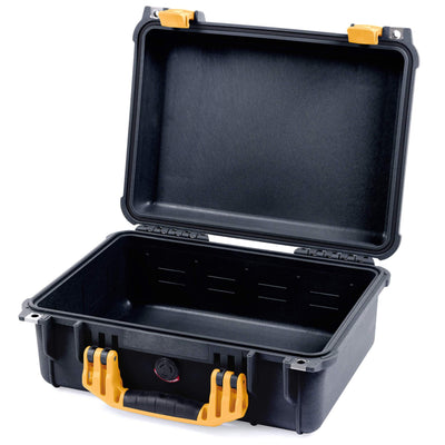 Pelican 1450 Case, Black with Yellow Handle & Latches None (Case Only) ColorCase 014500-0000-110-240