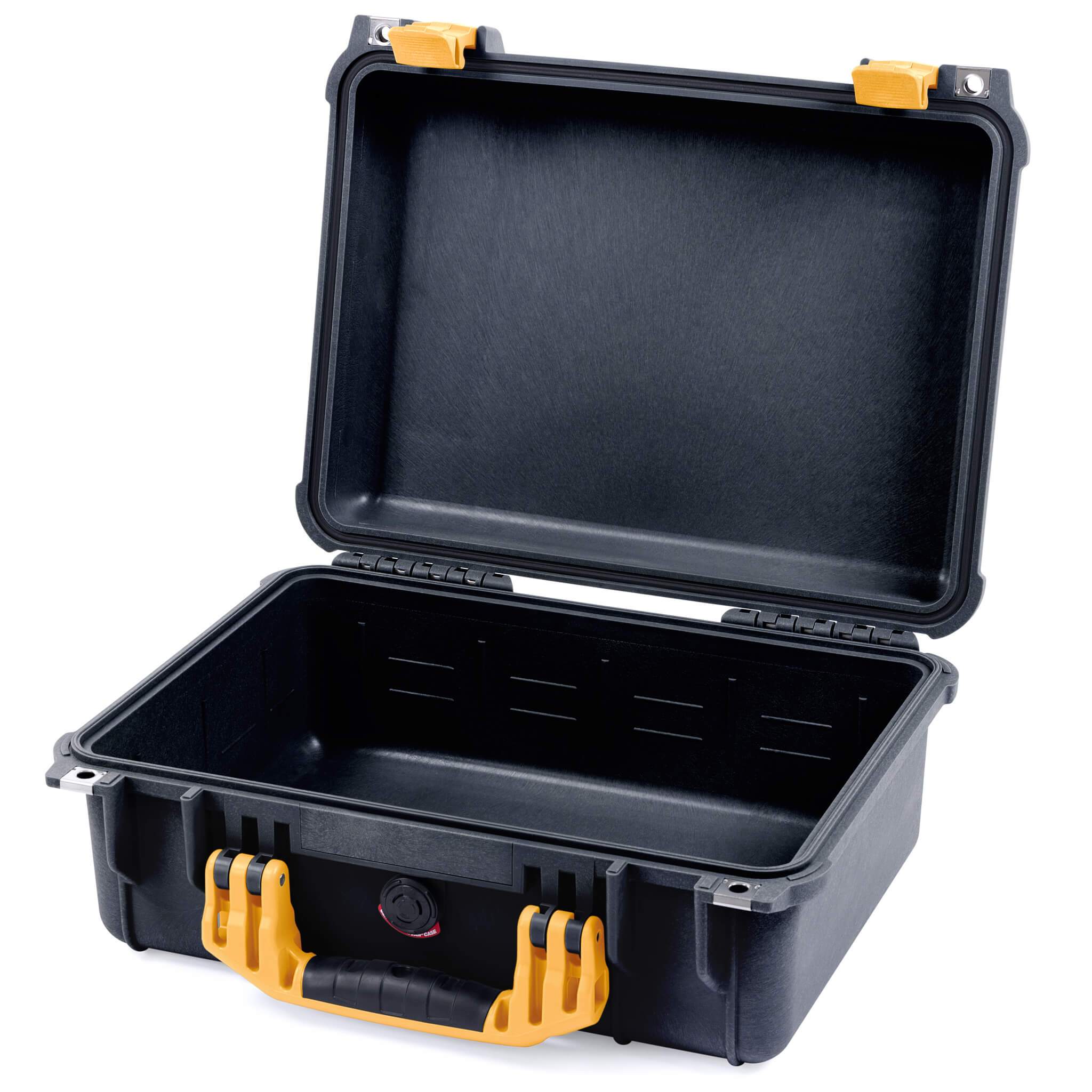 Pelican 1450 Case: Black with Yellow Accents - ColorCase