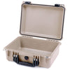Pelican 1450 Case, Desert Tan with Black Handle & Latches None (Case Only) ColorCase 014500-0000-310-110