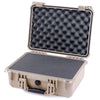 Pelican 1450 Case, Desert Tan Pick & Pluck Foam with Convolute Lid Foam ColorCase 014500-0001-310-310