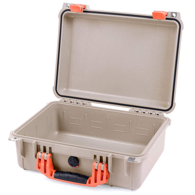 Pelican 1450 Case, Desert Tan with Orange Handle & Latches None (Case Only) ColorCase 014500-0000-310-150