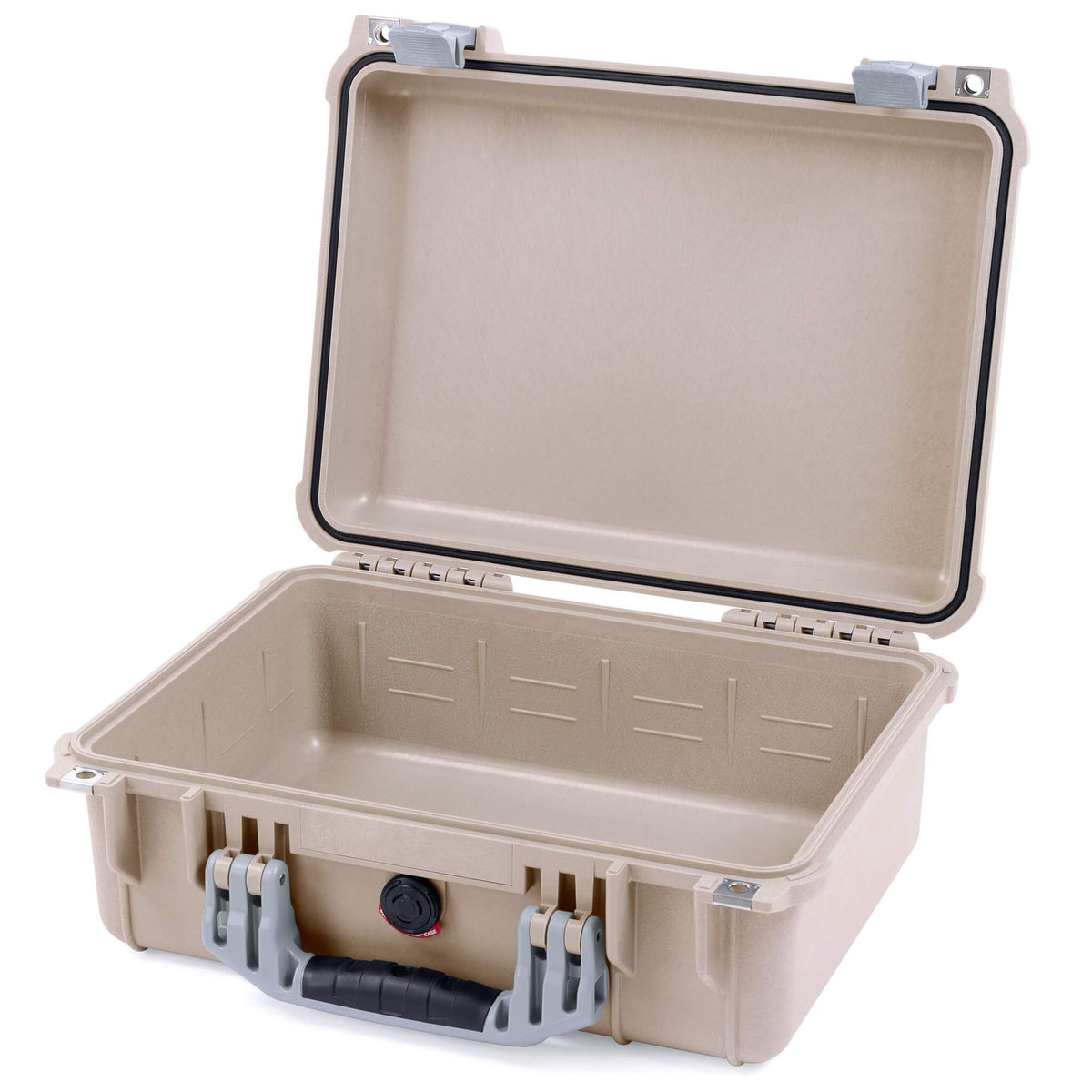 Pelican 1450 Case, Desert Tan with Silver Handle &amp; Latches None (Case Only) ColorCase 014500-0000-310-180