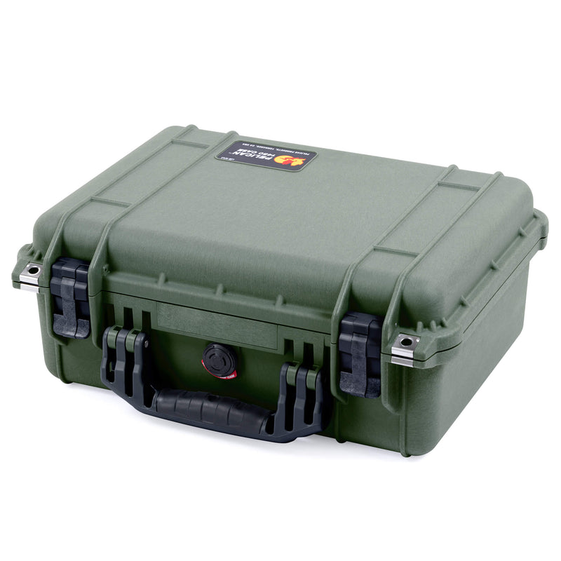 Pelican 1450 Case, OD Green with Black Handle & Latches ColorCase 