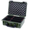 Pelican 1450 Case, OD Green with Black Handle & Latches TrekPak Divider System with Convolute Lid Foam ColorCase 014500-0020-130-110