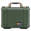 Pelican 1450 Case, OD Green with Desert Tan Handle & Latches ColorCase