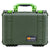 Pelican 1450 Case, OD Green with Lime Green Handle & Latches ColorCase 
