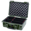 Pelican 1450 Case, OD Green TrekPak Divider System with Convolute Lid Foam ColorCase 014500-0020-130-130