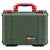 Pelican 1450 Case, OD Green with Red Handle & Latches ColorCase 