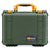 Pelican 1450 Case, OD Green with Yellow Handle & Latches ColorCase 