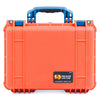 Pelican 1450 Case, Orange with Blue Handle & Latches ColorCase