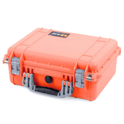Pelican 1450 Case, Orange with Silver Handle & Latches ColorCase