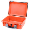 Pelican 1450 Case, Orange with Silver Handle & Latches None (Case Only) ColorCase 014500-0000-150-180
