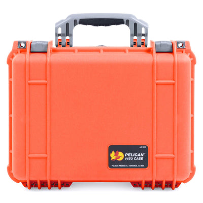 Pelican 1450 Case, Orange with Silver Handle & Latches ColorCase
