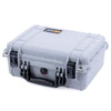 Pelican 1450 Case, Silver with Black Handle & Latches ColorCase