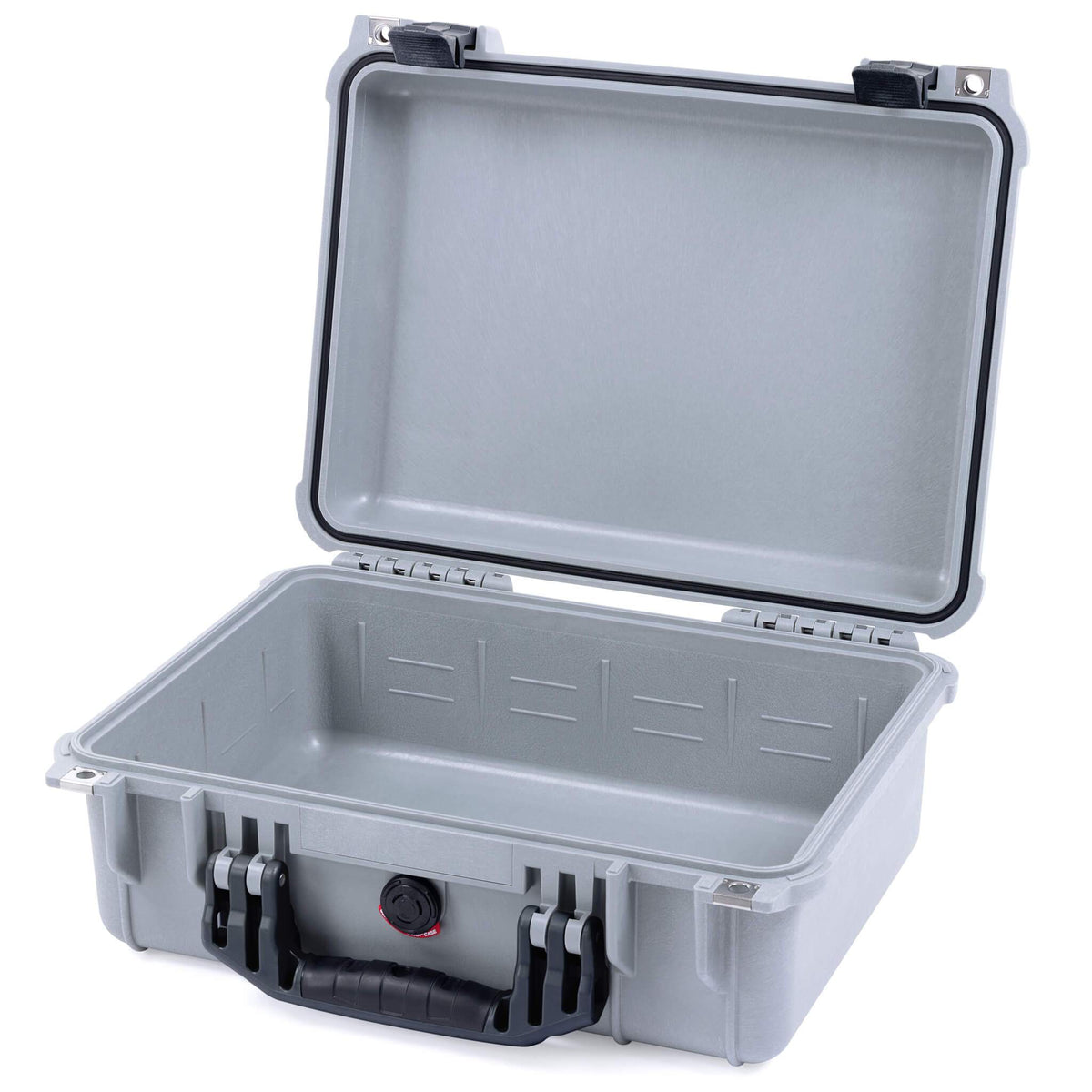 Pelican 1450 Case, Silver with Black Handle &amp; Latches None (Case Only) ColorCase 014500-0000-180-110
