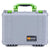 Pelican 1450 Case, Silver with Lime Green Handle & Latches ColorCase 