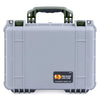 Pelican 1450 Case, Silver with OD Green Handle & Latches ColorCase
