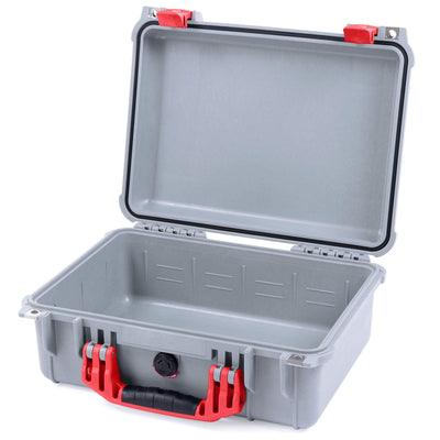 Pelican 1450 Case, Silver with Red Handle & Latches None (Case Only) ColorCase 014500-0000-180-320