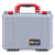 Pelican 1450 Case, Silver with Red Handle & Latches ColorCase 