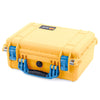Pelican 1450 Case, Yellow with Blue Handle & Latches ColorCase